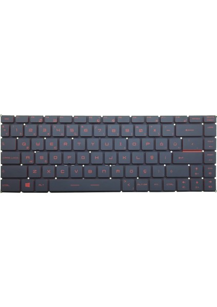 Msı GS65 Stealth 9SF-1443XTR Notebook Klavye Işıklı -Kırmızı-