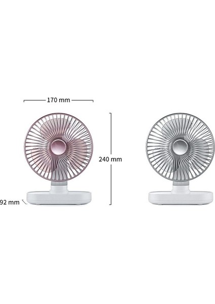 D77 Masaüstü Otomatik Sarılma Hhead Fan Sessiz Taşınabilir Ev Ofis Yurt USB Fan Fildişi (Yurt Dışından)