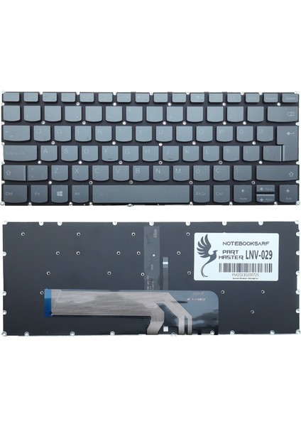 Lenovo Ideapad S530-13IWL Type 81J7 Notebook Klavye Işıklı -Füme-