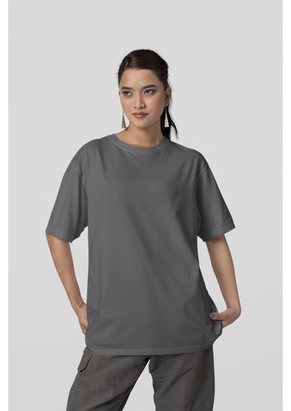 Yüksek Kalite Kompakt Unisex Oversize Sade T-Shirt