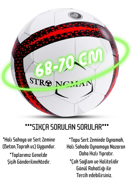 Futbol Topu Profesyonel El Dikişli Ultra Dayanıklı Sert Zemin Halı Saha Topu 099 No:5