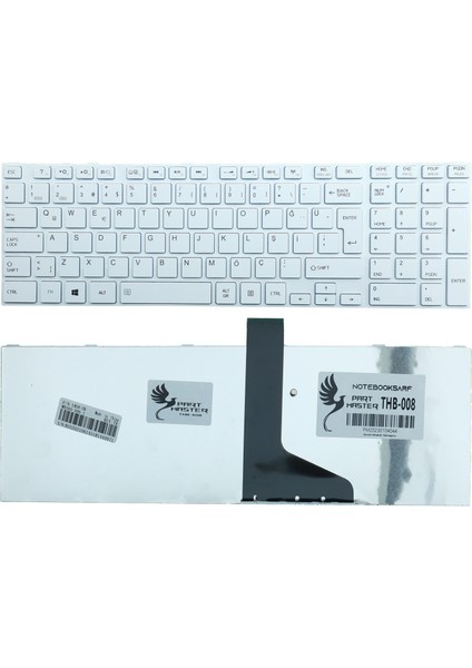Toshiba Satellite C855-25T, L855-D1M, L850-1TX Klavye (Beyaz)