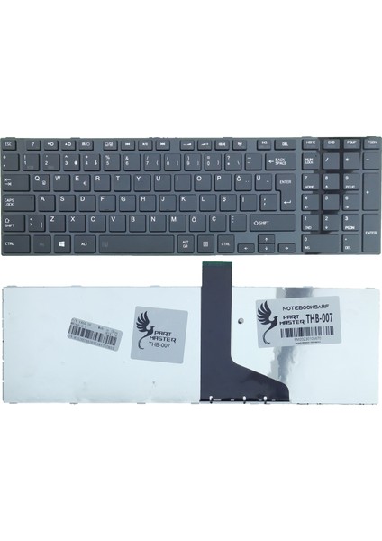 Toshiba Satellite C855-2FT, L850-1RE, C855-1CQ Klavye (Siyah)