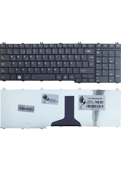 Toshiba Satellite C650-1EN, L750D-1F3, L655D-13X Klavye (Siyah)