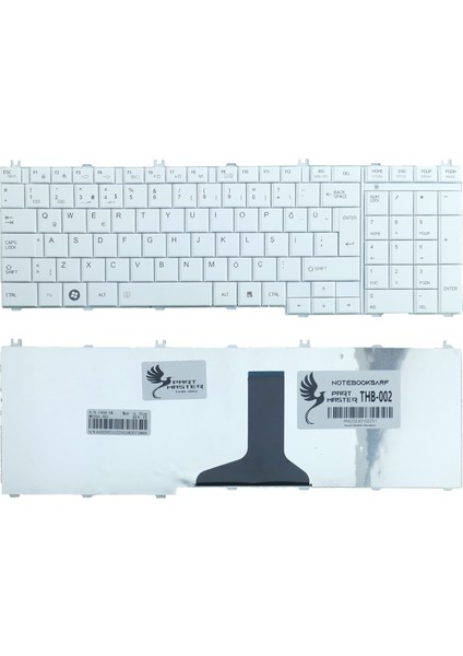 Toshiba Satellite L655-10H, C660D-12T, L650-116 Klavye (Beyaz)
