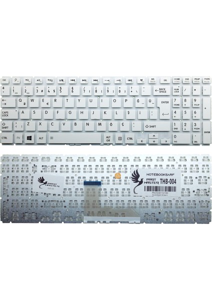Toshiba Satellite Radıus 15 P50W-C-10K Notebook Klavye Beyaz