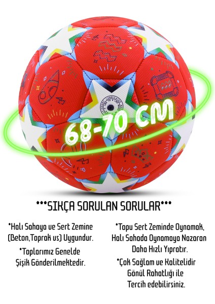 Futbol Topu Stars Dayanıklı Sert Zemin Halı Saha Futbol Topu No:5 046