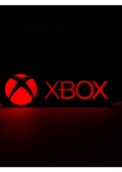 Xbox - Rgb LED Işıklı 3 Boyutlu Tabela - 20CM x 6.5cm x 2cm (Bluetooth Kontrollü)