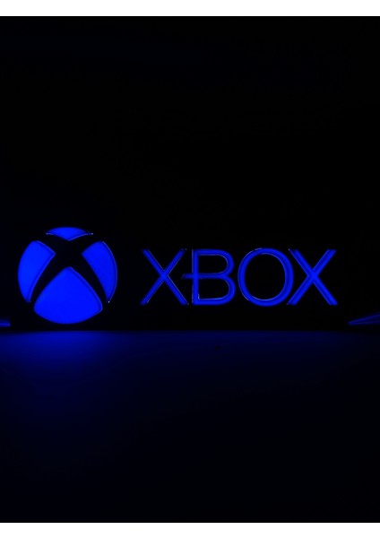 Xbox - Rgb LED Işıklı 3 Boyutlu Tabela - 20CM x 6.5cm x 2cm (Bluetooth Kontrollü)