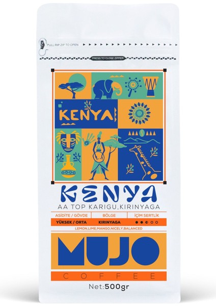 Kenya Aa Top Karigu, Kirinyaga Çekirdek Kahve-500gr