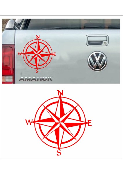 Pusula 4x4 Offroad Adventure Kamp Araba Oto Karavan Motosiklet Sticker 00080