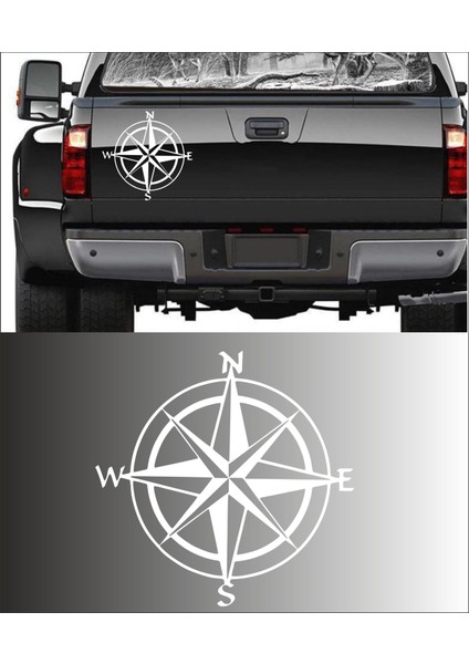 Pusula 4x4 Offroad Adventure Kamp Araba Oto Karavan Motosiklet Sticker 00080