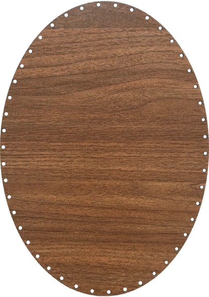 Ala Depo Rattan Örgü Plakası Rattan Tabanı 35X25 cm Elips Oval 3mm Çift Yüz Boyalı Ceviz