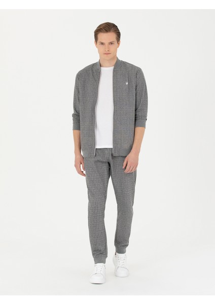 Erkek Antrasit Jogger Fit Çizgili Eşofman Altı 50272523-VR006