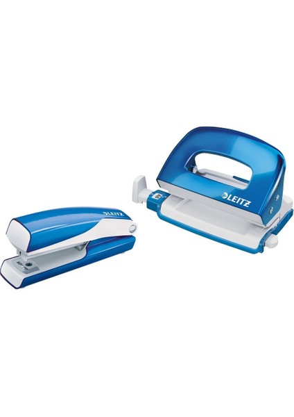 5561 Mini Zımba ve Delgeç Set Wow Metalik Mavi (10 Sayfa)