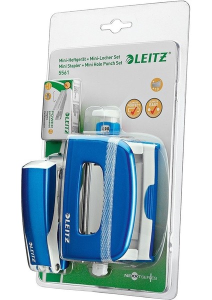 5561 Mini Zımba ve Delgeç Set Wow Metalik Mavi (10 Sayfa)