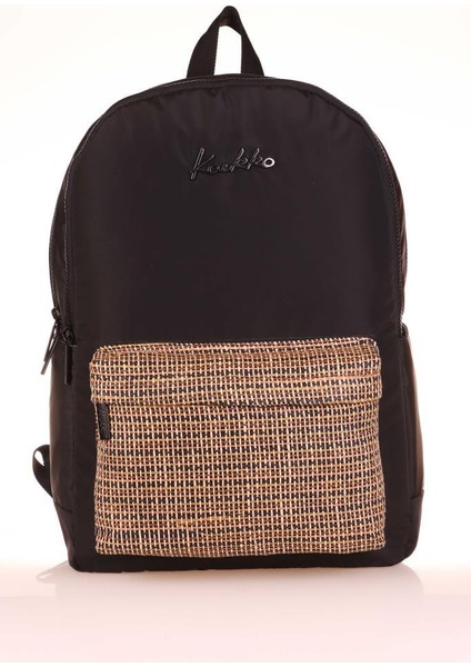 Wicker Sırt Çantası Black K1716