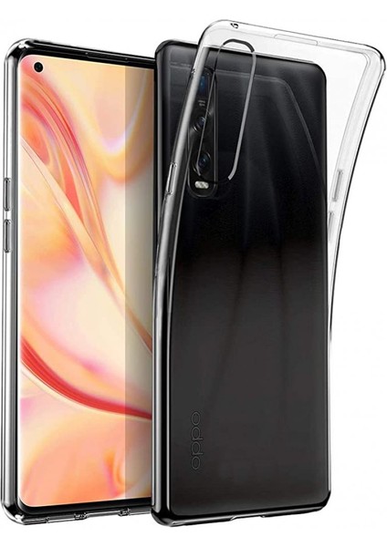 Oppo Find X2 Kılıf Kamera Korumalı Şeffaf Yumuşak Silikon Kılıf
