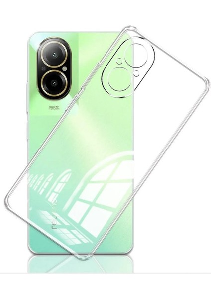 Realme 12 Lite Kılıf Kamera Korumalı Şeffaf Yumuşak Silikon Kılıf