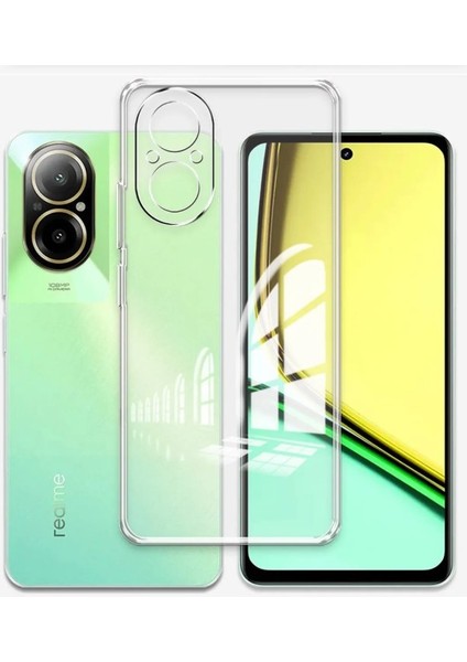 Realme 12 Lite Kılıf Kamera Korumalı Şeffaf Yumuşak Silikon Kılıf