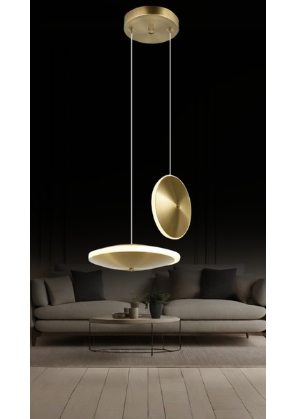 Astra 2'li Sarkıt Disk LED Avize