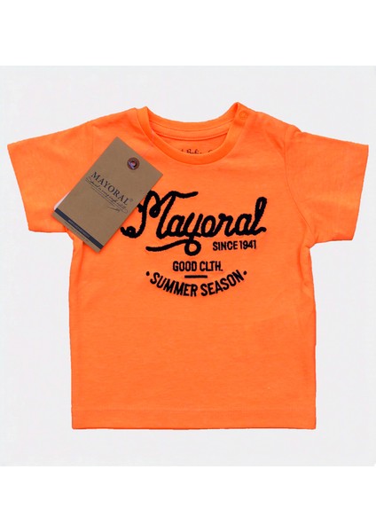 Lupia Mayoral Neon Turuncu Pamuklu Çocuk T-Shirt