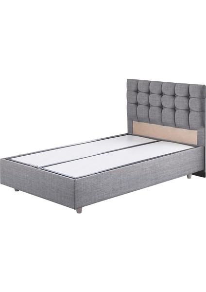 Venedik Tek Kişilik Baza Başlık Comfort Yatak Seti - Açık Gri