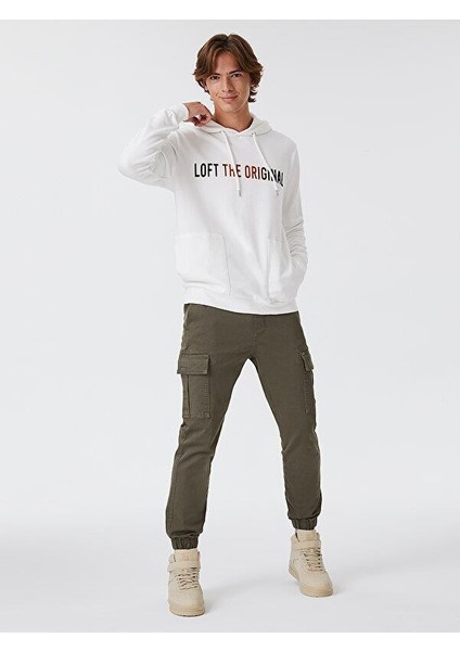 Beyaz Erkek Sweatshirt LF 2030979