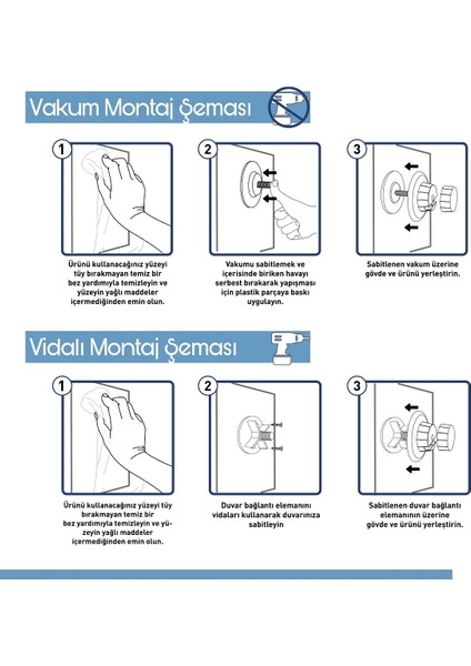 Hem Vakumlu Hem Vidalı Banyo Aksesuarı 2'li Set Tuvalet Kağıtlığı+Kağıt Havlu Askısı fırsatları