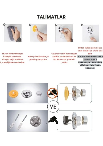 Hem Vakumlu Hem Vidalı Banyo Aksesuarı 2'li Set Tuvalet Kağıtlığı+Kağıt Havlu Askısı indirimleri