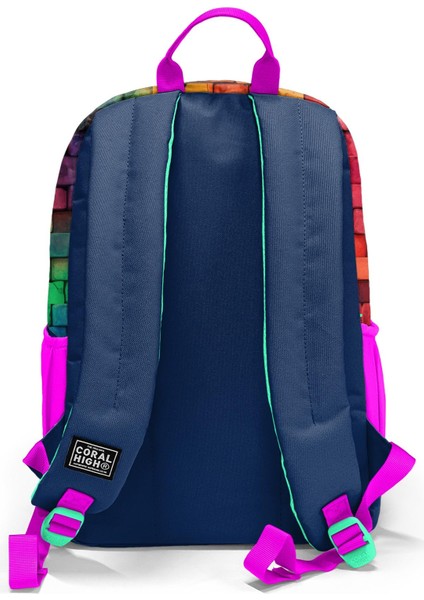 3'lü Okul Çanta Seti Pembe Lacivert Grafiti Tasarım 18 Litre Kapasiteyle Çocuklar İçin indirimleri