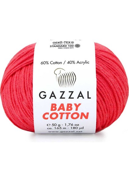 Baby Cotton El Örgü İpi Nar Çiçeği 3458