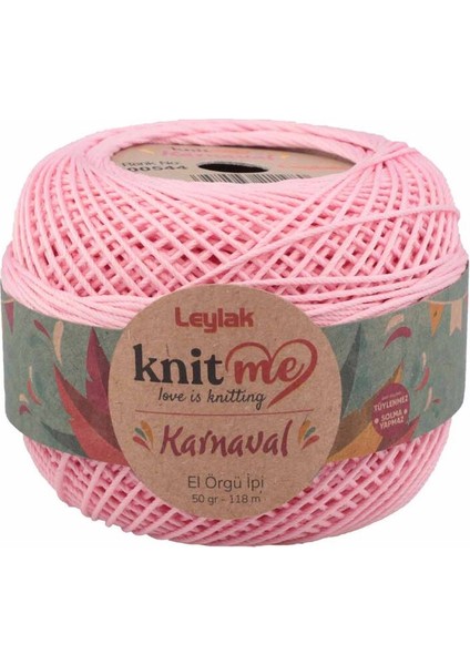 Knit Me Karnaval El Örgü Ipi Bebe Pembe 00544 50 Gr.