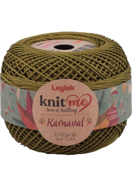 Knit Me Karnaval El Örgü Ipi Yeşil 03411 50 Gr.