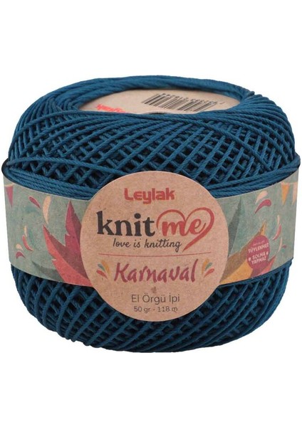 Knit Me Karnaval El Örgü Ipi Petrol Mavi 03273 50 Gr.