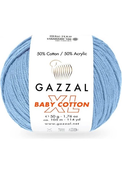 Baby Cotton Xl El Örgü İpi Çan Mavi 3423