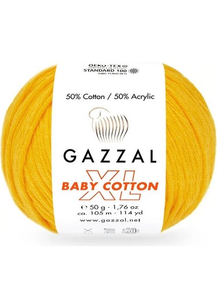 Baby Cotton Xl El Örgü İpi Limon 3417