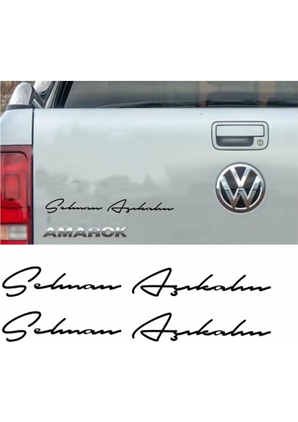 Kişiye Özel 2 Adet Isim Sticker El Yazısı Isim Oto Araba Motosiklet Sticker Q35