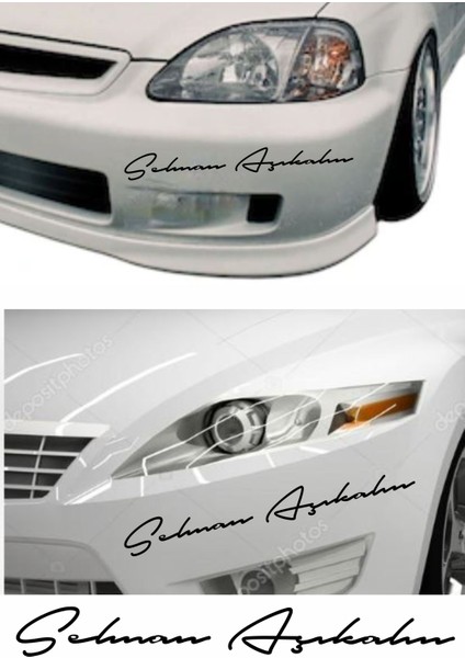 Kişiye Özel 2 Adet Isim Sticker El Yazısı Isim Oto Araba Motosiklet Sticker Q35 fiyatları