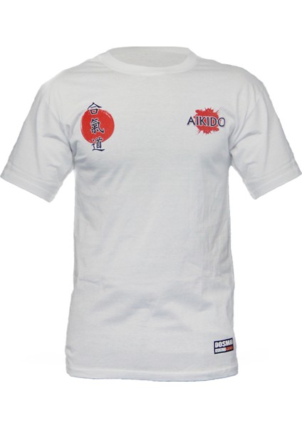 Baskılı Aikido Fitness Boks Muay Thai Antrenman Tişörtü Spor T-Shirt AIT838