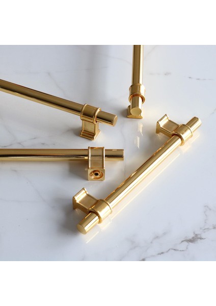 Hisar Altın Gold Düz Metal Kulp Kulbu 160 mm Çekmece Mobilya Mutfak Dolabı Kulbu