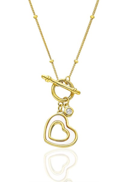 Denizci Kilidi Kolye Ucu Kalp Kolye