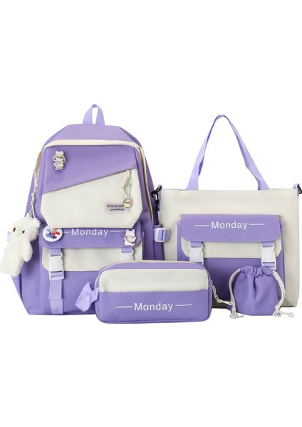 Ortaokul Öğrencisi Sırt Çantası, Lise Öğrencisi Sırt Çantası, Büyük Kapasiteli Taze Seyahat Çantası, Sevimli Ilkokul Öğrencisi Çantası (Yurt Dışından)