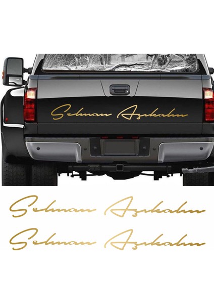 Kişiye Özel 2 Adet Isim Sticker El Yazısı Isim Oto Araba Motosiklet Sticker Q35