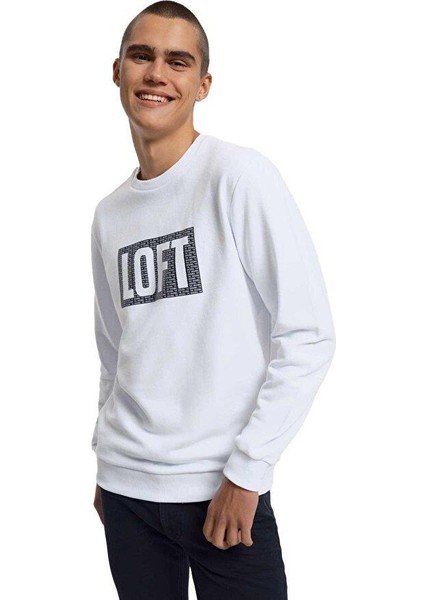 Beyaz Erkek Sweatshirt LF 2031655