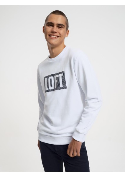 Beyaz Erkek Sweatshirt LF 2031655