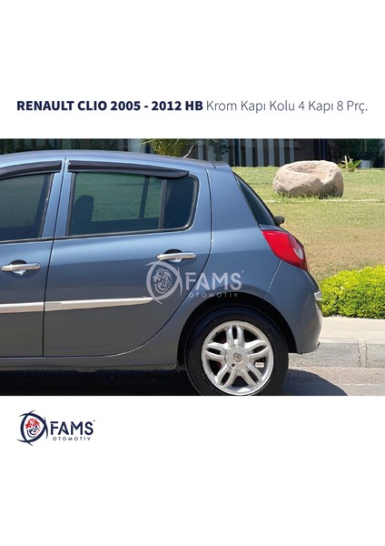 Renault Clio 3 Hb Krom Kapı Kolu 4 Kapı 2005-2012 Paslanmaz Çelik