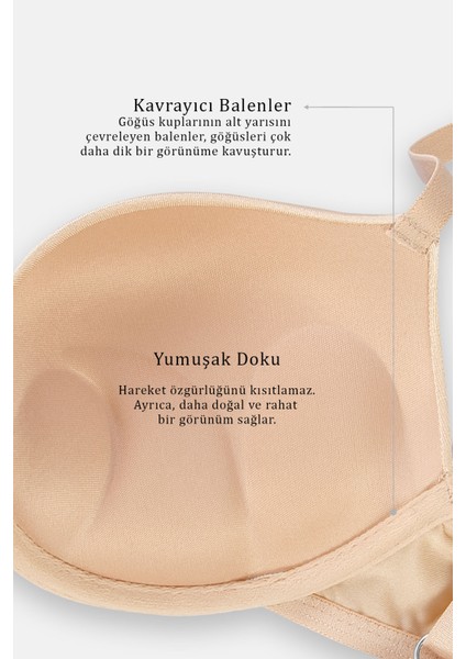 Andes 2527 Ten Double Push Up / Ekstra Dolgulu Mikro Basic Sütyen fırsatları