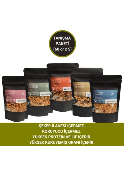 Tanışma Paketi - Mix granola (60 gr x 5)