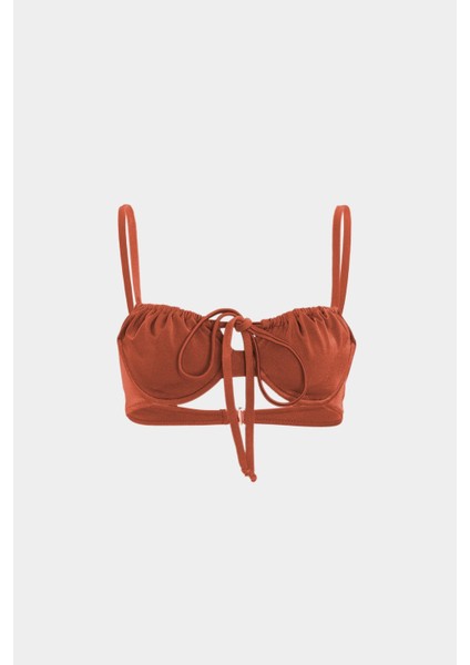 Premium Büzgü Detaylı Luna Slim Fit Kadın Bikini Üstü fiyatları